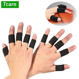 CARE TCARE 10PCS Manga de dedo Suporte Protetor de polegar Protetor de fita de dedos elásticos respiráveis para tênis de basquete Ginfonaria de golfe de beisebol