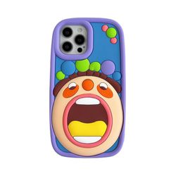 wholesael free DHL 3D Soft Blue big mouth boy Phone Case For IPhone 14Pro Max 13Plus 12 11 X XR/XS INS Style Cartoon Cute Silicone Shockproof Cover