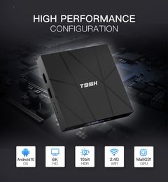 T95H Android 10.0 Smart TV Box 4GB 32GB Allwinnner H616 2.4G wifi 6K HD Set Top Box with Remote Control