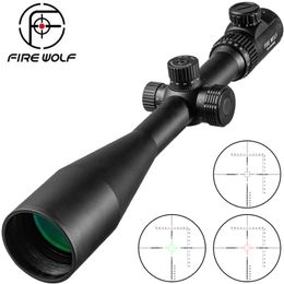 FIRE WOLF 10-40X56E Mirino da caccia Mirino tattico Reticolo in vetro Fucile