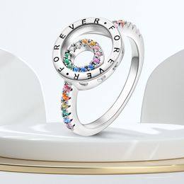 925 sterling Silver Fashion New Fashion Ring Inwable Ringed Heart على شكل قلب مناسبة لـ Pandora الأصلي ، وهي هدية خاصة للنساء