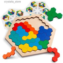 Colorful 3D Puzzle Wooden Toys High Quality Tangram Math Jigsaw Game Children Preschool Imagination Educational Toys for Kids L230518