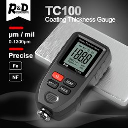 Width Measuring Instruments R D TC100 Coating Thickness Gauge 0.1micron0-1300 Car Paint Film Thickness Tester Measuring FENFE Russian Manual Paint Tool 230620