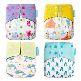 Cloth Diapers HappyFlute OS Bamboo Charcoal Waterproof Washable Pocket Diaper Christmas Baby Cloth Nappy 1 Pcs Pack 230620