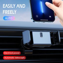 Ossky A1 Car phone holder Electric Mobile Phone Mount Air Vent Clip Gravity Smartphone Mount GPS Support For iPhone13 12