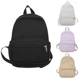 School Bags Women Student Backpack Large Capacity Laptop Simple Fashion Portable Black Pink Casual Teenage Girls Tote Bag