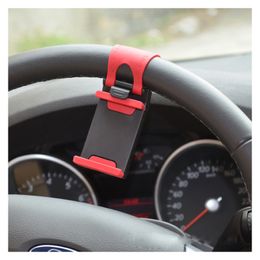 Universal Car Steering Wheel GPS Stands Mount Buckle Socket Holder Bike Clip Navigation Mobile Phone Holder