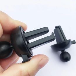 Universal Air Outlet Fixing Clip Upgrade 17mm Ball Head For Car Phone Holder Mount GPS Navigation Bracket Interior Accessories