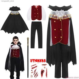 Theme Costume Kids Child Vampire Come Count Dracula Cosplay Boys Vampiress For Girls Halloween Party Fantasia Dress Up Dropshippping Q231010