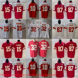 Movie 2023-24 New S-6XL Football Wear Jersey Stitched 15 PatrickMahomes 87 TravisKelce 10 IsiahPacheco 32 NickBolton Jerseys Breathable Sport man women youth Kids
