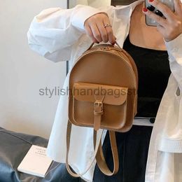 Backpack Style Retro Fashion Backpack Leather School Backpack Bags for Teenagers 2023 Simple New Designer Hand Shoulder Bagsstylishhandbagsstore