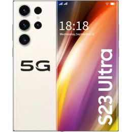 S23 Ultra 5G Telefone Inteligente 4G LTE Octa Core 6GB 128GB S22 6,8 polegadas Punch-hole Tela Cheia Impressão Digital Face ID 13MP Câmera GPS 1TB 512GB
