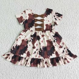 Girl Dresses RTS Summer Boutique Baby Floral Dress Kids Fruit Print Twirl Clothes