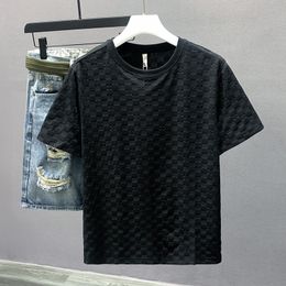 designer fashion top high quality business clothing embroidered collar details short sleeve shirt mens tee m4xl