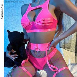 Sexy Set ECTOOKO Pink Cute Sexy Lingerie for Women Body Hot Cosplay Lingerie Naughty T231027