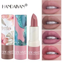 Lipstick Handaiyan Matte Long Lasting Waterproof for Lips Pink Velvet Nude Red Brown Tint Lip Stick Resistant Lipstic Makeup 231027
