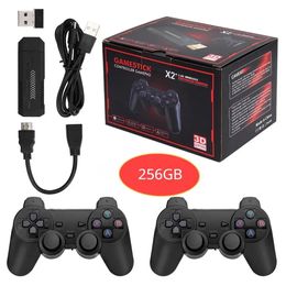 Game Controllers Joysticks X2 Plus 256G 50000 GD10 Pro 4K Stick 3D HD Retro Video Console Wireless Controller TV 50 Emulator For PS1 N64 DC 231030