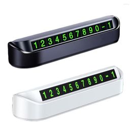 Interior Decorations Temporary Parking Sign Hidden Number Luminous Key Phone Plate Car Accessories