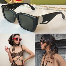 Fashion Sunglasses black acetate Women Vintage Luxury Brand Designer Motif Square Frame SunGlasses Adumbral Metal gold big logo Shades detachable chain sports