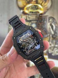 designer watches Sale Fashion Limited Men's Automatic Mechanical Skeleton Watch Sapphire Glass Rubber Strap MGVY