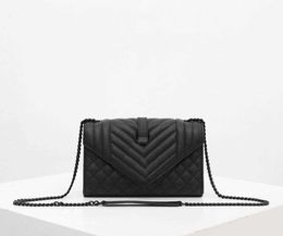 5A top Luxurys Designer Borse a tracolla da donna Classic Water Wave Fashion Chain Borsa a tracolla da donna Borsa a busta in pelle trapuntata goffrata