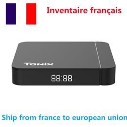France have stock Tanix W2 TV Box Android 11.0 Amlogic S905W2 2G16G TVBOX H.265 3D AV1 BT 2.4G & 5G Wifi 4K Set Top Box