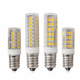 10pcslot E14 LED Lamp LEDs Corn Bulb 33 51 360 Beam High Quality Ceramic Mini Chandelier Lights