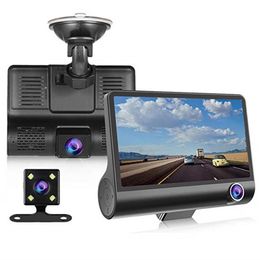 4 Inch Full HD Car DVR Dash Camera 1080 3 lens Camera Car-Dvr With Rearview Mirror Dash-Cam Night-Vision View Video Recorder