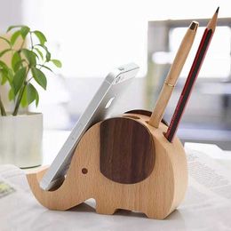 Multifunction Office Desktop Cute Elephant Phone Stand Holder for Smartphone Pen Home Supplies