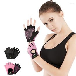 Knee Pads Summer Women Men Silicone Non-Slip Sweat-Proof Breathable Fitness Sports Outdoor Bike Half-Finger Gloves Gym Power Bicycle Glove