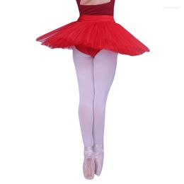Stage Wear Professional Ballet Tutu Women 5Layers Hard Organdy Platter Skirt With Panty Costume Dance 4Colors M L XL