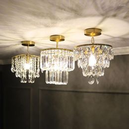 Chandeliers Cloakroom Crystal Chandelier Corridor Aisle Light Ceiling Entrance American Entry Hall