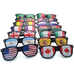 World Cup Party Masks Small Gift Hole Stickers National Flags Sunglasses Holiday Gifts Personality Sunglasses Souvenir RRC439