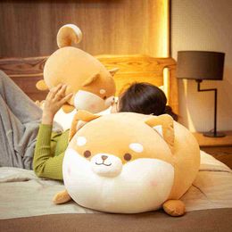 New Hot 355070Cm Kawaii Fat Shiba Inu Dog Plush Cute Friends Comfortable Simulation Dog Shape Cushion Sleeping Sofa Cushion J220729