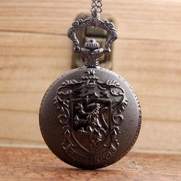 Pocket Watches Vintage Unique Carving Quartz Watch Antique Style Steampunk Men Women Necklace With Long Chain Reloj De Bolsillo