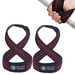 Sports Gloves Figure 8 Weight Lifting Straps DeadLift Wrist Strap for Pullups Horizontal Bar Powerlifting Gym Fitness Bodybuilding Equipment 221020