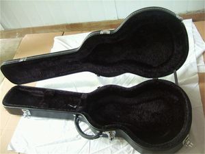 Черный жесткий футляр для электрогитары LP с черной подкладкой, размер логотипа на складе, бесплатная доставка