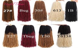 Extensões de cabelo de crochê longo cabelo sintético tecer 18 polegadas trança cabelo dreadlocks DIY Micro Locs Sister Locs reto para mulheres bl5841287