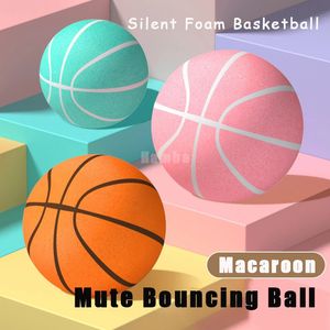 Macaroon Bouncing Mute Ball Крытый бесшумный баскетбольный детский игрушечный мяч из пены Бесшумная игровая площадка Bounce Basketball Детские спортивные игрушки Игры 240102