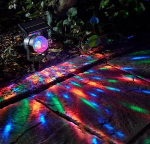 Efektler Güneş enerjisi lambası LED projektör açık renkli dönen açık bahçe çim ev avlusu Noel dekor64127612911043