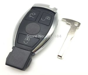 Mercedes için yeni stil anahtar kapak kabuğu 3 düğmeler Akıl ve bıçak fob satan logo ile akıllı araba anahtar kılıfı dahil8384963