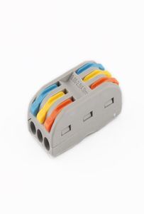 10pcslot 222413 spl3 conector de fio compacto, terminal condutor, bloco terminal pushin, fiação universal, condutores compactos9753929