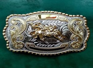 Büyük boyutlu gümüş altın rodeo boğa kovboy metal kemer tokası Men039s Jeans Kemer Head2191309