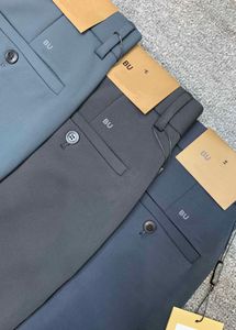 BUUU Дизайнерские роскошные мужские классические брюки Деловые брюки Двойная композитная ткань Повседневные брюки Модный бренд однотонные леггинсы Черный серый Одежда оптом