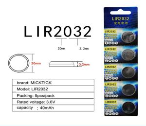 В упаковке 5 шт. аккумуляторная батарея lir2032 LIR 2032 36 В, литий-ионные кнопочные батарейки, замена CR20326507713