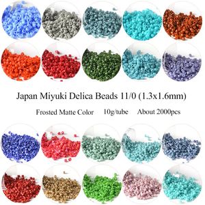 11/0 Япония Miyuki Delica Beads Mrost Matte Color 2000ps Стеклянные семена для браслета для украшения для ремесленных украшений 231229