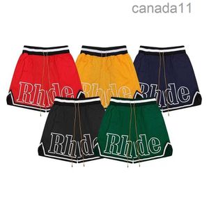 Designer-Shorts Rhude Mens Mesh Short Summer Fashion Beach Elastic Band Hosen Männer Hohe Qualität Street Wear Rot Blau Schwarz Lila Hosen 7USY ANG6 MUM6