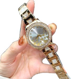 Gül Altın Lady İzle 36mm Elmas Moda Saatleri Kadınlar Paslanmaz Çelik Grubu Top Marka Tasarımcı Kol saatleri Noel Sevgililer Günü Hediyesi Orologio