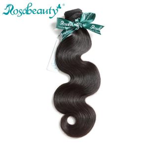 Продукты для волос Rosa Beauty Бразильские девственные волосы Объемная волна 1 шт. 100 необработанных пучков человеческого плетения Необработанное плетение9237264