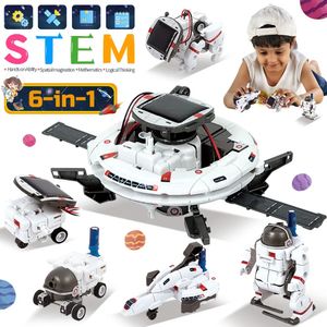 STEM 6 в 1 солнечный робот развивающие игрушки технологические научные наборы развитие обучения научная фэнтезийная игрушка для детей для мальчиков 240102